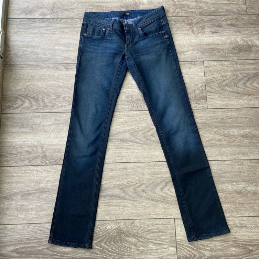 G-Star GS Raw 01 Skinny Straight Leg Coated Wax Jeans